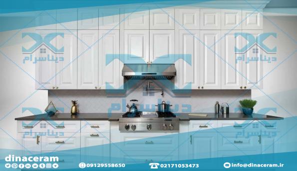 فروش کاشی و سرامیک پشت کابینتی سفید معمولی